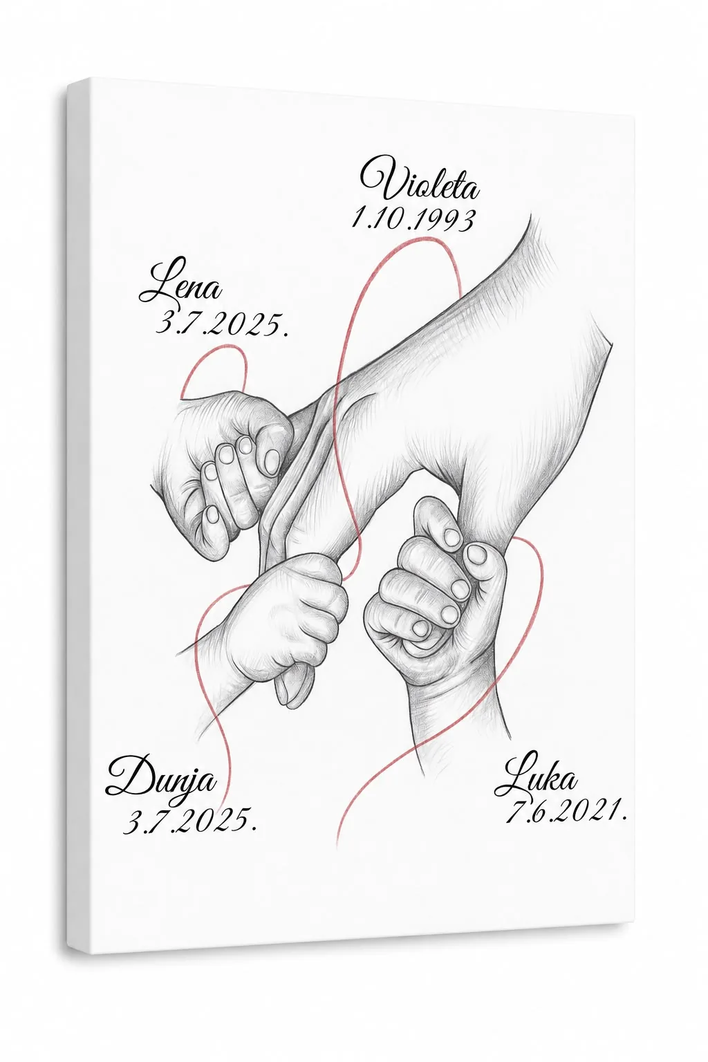 Tablou de familie personalizat — tablou canvas printat de LUX PRINT DECOR